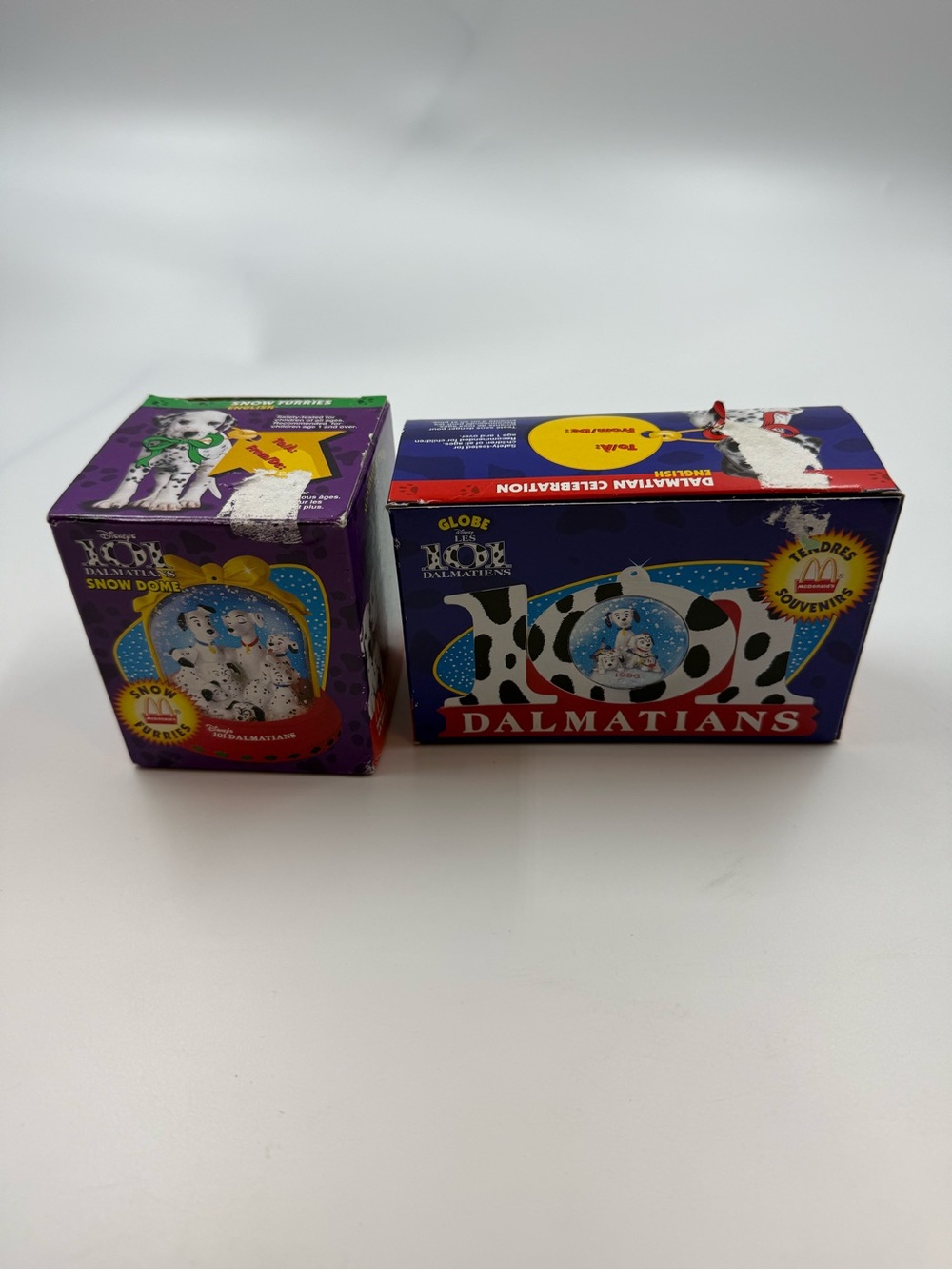 Vintage 1996 McDonald’s 101 Dalmatian’s snow globe x 2 new!